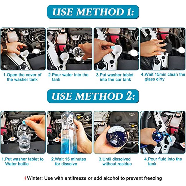 70 Pieces Blue Car Window Cleaning Washer Tablet Super Concentrated Windshield Wiper Toilet Glass Spray Tablets Detailing Tool Type 1