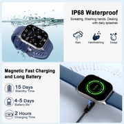 Smart Watch for Men Women, 2.01 AMOLED HD Curved Screen Smart Watch Fits for Android and iPhone, Bluetooth Calls/Answer, Fitness Tracker, 110+ Sport Modes, IP68 Waterproof Smartwatch, Gifts