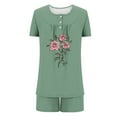 thumbnail image 6 of Levmjia Womens Pajama Set Cotton Short Sleeve Sleepwear Lounge Set Comfortable Breathable 2 Piece Pajamas for Women Soft Loose Fit Nightwear Home Outfit, 6 of 6