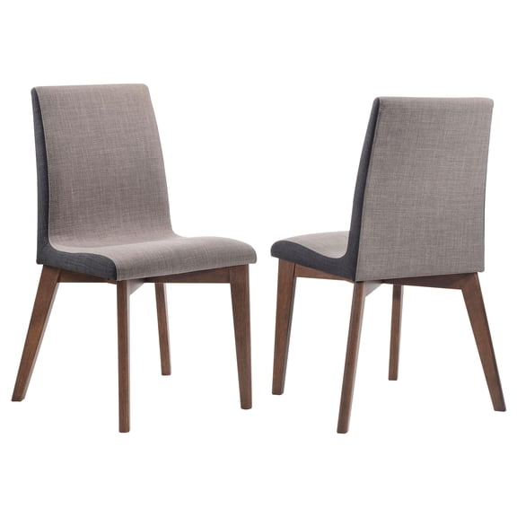 Allora Upholstered Dining Side Chair in Dark Gray (Set of 2)