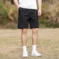 thumbnail image 2 of NAFUU Mens Casual Shorts Solid Color Cargo Shorts Straight Leg Bermuda Bottoms With Pocket Summer Vacation Shorts For Men, 2 of 6