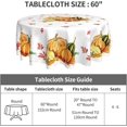 thumbnail image 3 of Thanksgiving Tablecloth Fall Leaf Pumpkin Tablecloth Washable Reused Round Tablecloth 60 Inch Holiday Party Dining Kitchen Table Decor, 3 of 6