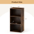 thumbnail image 4 of Giantex 3-Cube Bookcase, Floor Standing Open Bookshelf w/7-Position Adjustable Shelves, Modern Display Shelf, Coffee, 4 of 9