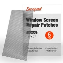 Secopad Screen Repair Kit, 6 PCS Window Screen Patch Repair Tape for Mesh Window Screen Door Repair, Strong Adhesive Fiberglass Screen Repair 5" x 7" Black/Grey