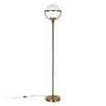 thumbnail image 3 of Evelyn&Zoe Cieonna Globe & Stem Floor Lamp with Glass Shade in Brass/White, 3 of 10