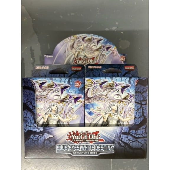 Collectible Yu-Gi-Oh Blue-Eyes White Destiny Structure Deck Box-English Edition 25th
