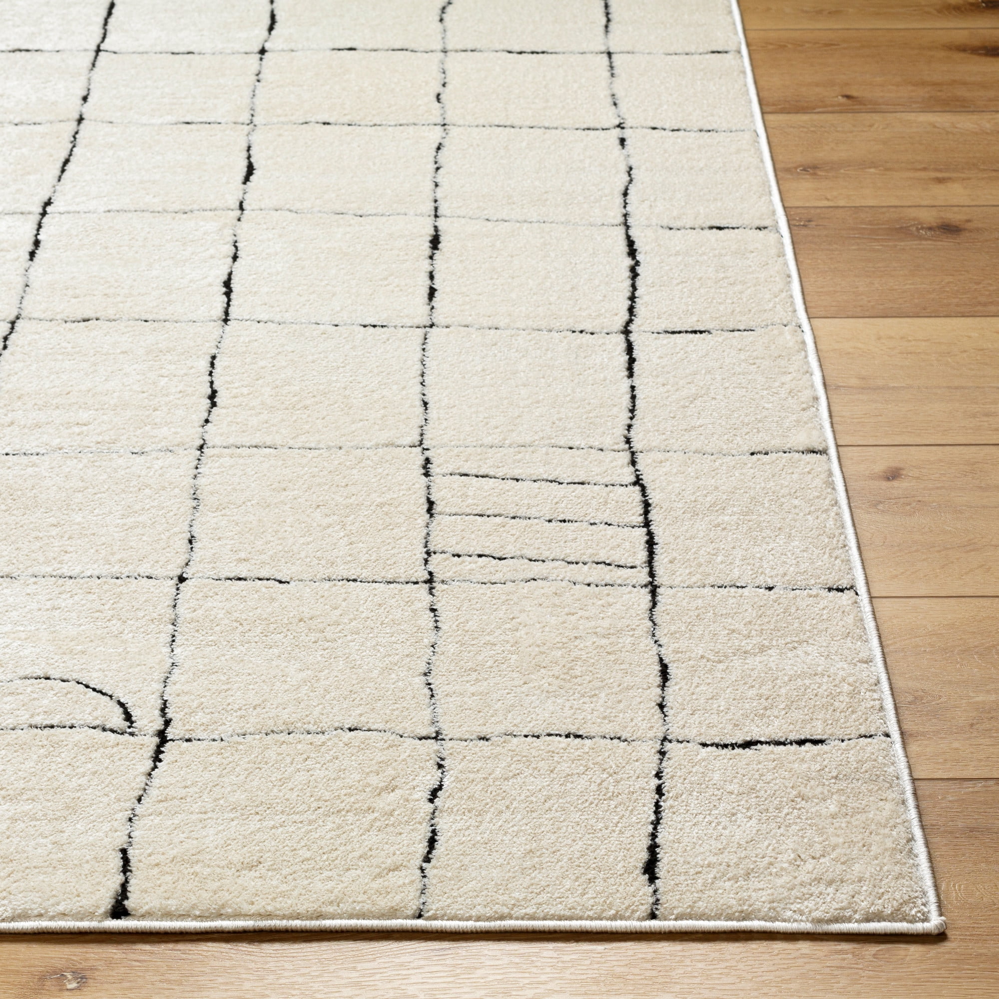 Artistic Weavers Freud Geometric Runner Area Rug, Black ,2'7" x 7'3"