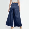 thumbnail image 5 of Pincandy Women's Wide Leg Denim Pants - Tie Waist with Back Pockets, Casual Fit for Daily Wear, 5 of 5