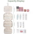 thumbnail image 5 of Checkerboard Hanging Travel Toiletry Bag with Hook, Makeup Bags for Women Cosmetic Organizer Toiletries for Brush Shampoo Travel Essentials, Green, 5 of 9