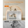 thumbnail image 4 of Litter Box Enclosure, Modern Cat Litter Box Furniture Hidden, with Front Entry, Double Doors, Handles, Cat House, Side End Table, 33.5 x 19 x 19.5 Inches, Cloud White, 4 of 6