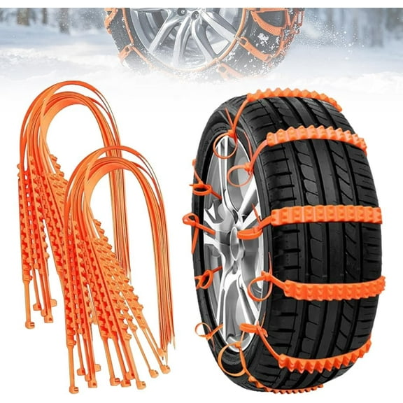 Universal Anti-Skid Snow Tire Chains, 2026 New Universal Emergency Traction Cables, Reusable Winter Safety Chains for Cars, SUVs, Trucks on Snow Ice Mud