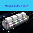 thumbnail image 5 of Blasgw Custom Small Keyboard Custom Key4 Small Keyboard Copy Paste Gaming Game Mini Mechanical Keyboard White, 5 of 6
