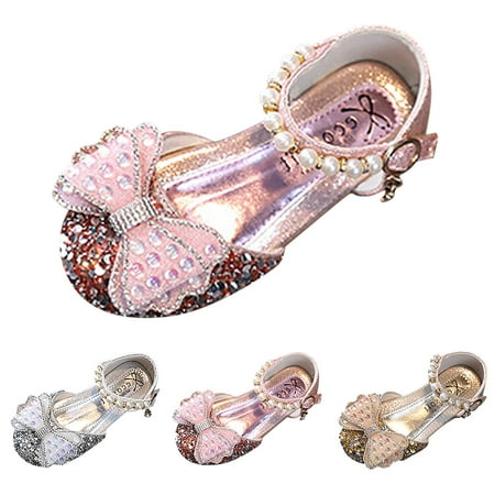 

LYCAQL Toddler Shoes Fashion Spring and Summer Children Dance Shoes Girls Dress Performance Princess Shoes Snow Boots for Girls Size 1 (Gold 12.5 Little Child)