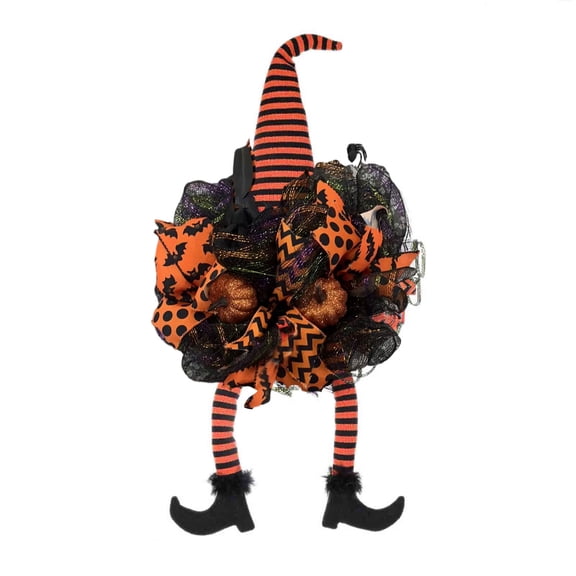 Halloween Witch Wreaths for Front Door,Outdoor Fall Wreath for Door,Fall Wreath Thanksgiving Decoration,Multi Legged Witch Wreath Pendant Festival Party Decoration Props in Front Of The Door