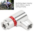 thumbnail image 3 of Bike CO2 Inflator, Bike Tire CO2 Adapter Wide Compatible Aluminium Alloy Easy Operation Portable Fast Inflate  for Mountain Bikes Black,Silver,Red, 3 of 7