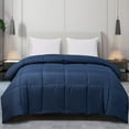 thumbnail image 2 of Blue Ridge Home Fashions Microfiber Down Alternative All Season Comforter-Hypoallergenic Polyester Fill, King, Navy, 2 of 4