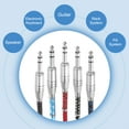 thumbnail image 4 of Uxcell Guitar Instrument Cable Straight to Straight Black White 3 Feet, 1/4 inch 2 pack, 4 of 6
