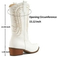thumbnail image 3 of Ecetana Cowboy Boots for Womens Chunky Heel Wide Calf Western Cowgirl Boots, 3 of 6