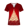 thumbnail image 4 of Women Short Sleeve Fashion Loose Fitting Leisure Chiffon Christmas gift Thin section Durable Sexy Lining White Trendy Short Sleeve Size M, 4 of 6
