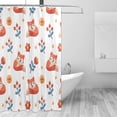 thumbnail image 2 of FREEAMG Cute Fox and Berries Shower Curtain Bathroom Decorative Shower Curtain Waterproof Washable Reinforced Grommets, 72x72 Inch, 2 of 5