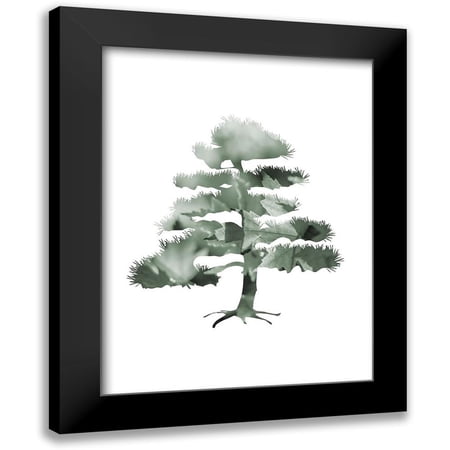Phillip, Jamie 12x14 Black Modern Framed Museum Art Print Titled - Aqua Tree