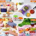 thumbnail image 2 of Mightlink 40ML Salad Dressing Containers with Lids,Stainless Steel Sauce Dish for Lunch Boxes Picnics Travel Fruits Snacks Dips Containers, 2 of 9