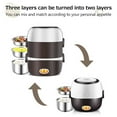 thumbnail image 3 of DEBGFS Electric Lunch Box Three layers Stainless Steel Heating Rice Office Worker Plug In Electric Heating Thermal Insulation Lunch Box, 3 of 7