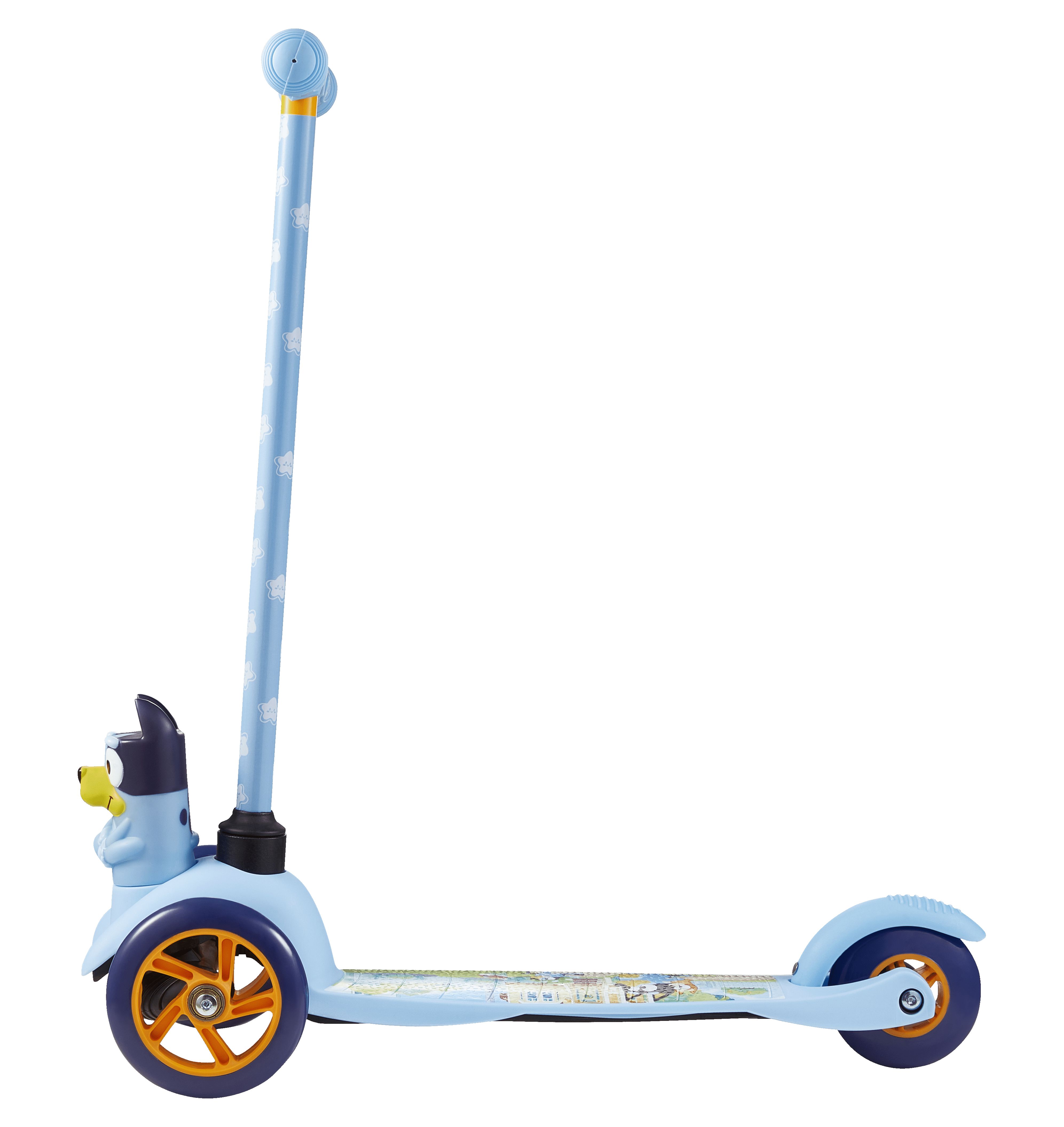 Bluey Ride-N-Glide Buddies 3D Three-Wheel Kick Scooter, Blue photo 6