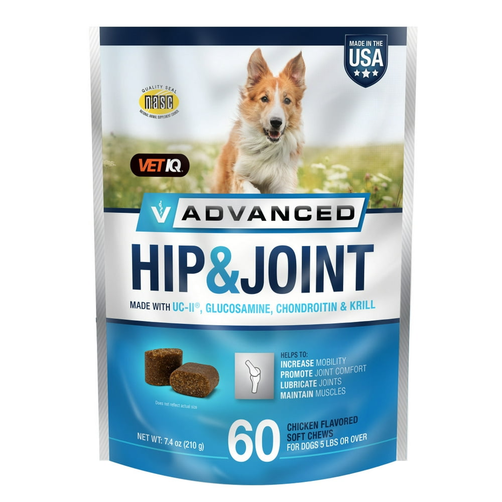 VetIQ Advanced Hip & Joint Supplement for Dogs, 60 count - Walmart.com ...