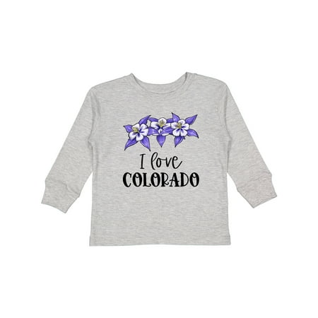 

Inktastic I Love Colorado Columbine Flowers Gift Toddler Boy or Toddler Girl Long Sleeve T-Shirt