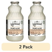 (2 pack) Lakewood Organic Fresh Pressed Aloe Vera Juice With Lemon 32 fl oz