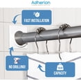 thumbnail image 6 of Adherion Adhesive Shower Curtain Rod Holder | Rod Retainer | No Drilling | Stick On | 3M Adhesive | White | Shower Curtain Rod not included |, 6 of 8