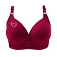 thumbnail image 5 of Ashirexll Women's Bras Full Coverage,Woman's Printing Gathered Together Large Size Daily Bra Underwear No Rims,Plus Size Bras for Womens,Red,XXXXL, 5 of 5