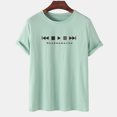 thumbnail image 2 of Hombres Casual cuello redondo Play Key Print Pullover Shorts mangas camiseta blusa Pompotops oipoqjl32348, 2 of 4