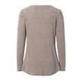 thumbnail image 5 of Women's Crewneck Long Sleeve Knit Shirts Solid Basic Casual Tops Lightweight Stretch Ribbed Pullover Sweater, 5 of 7
