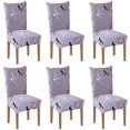 thumbnail image 1 of Printed Dining Chair Slipcovers Washable Softness Elastic Installation Chair Protector Banquet Chair Seat Cover for Hotel and Wedding Ceremony(Colour6,Set of 6), 1 of 7