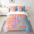 thumbnail image 2 of Manfei Gradient Tie Dye 7-Piece Bedding Comforter Set,Retro Batik Aesthetic King Bedding Sets,Orange Blue Pink Bed Sheets For Teens,Luxury Bedroom Decor Reversible, 2 of 8