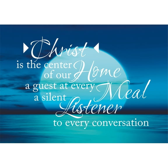 Wall Decal Christ Is The Center Of Our Home Christ God Religious Pray Spititual Holy Bible Christian Worship Holiday Gift Decorating Ideas Sticker - Size: 12 Inches X 20 Inches