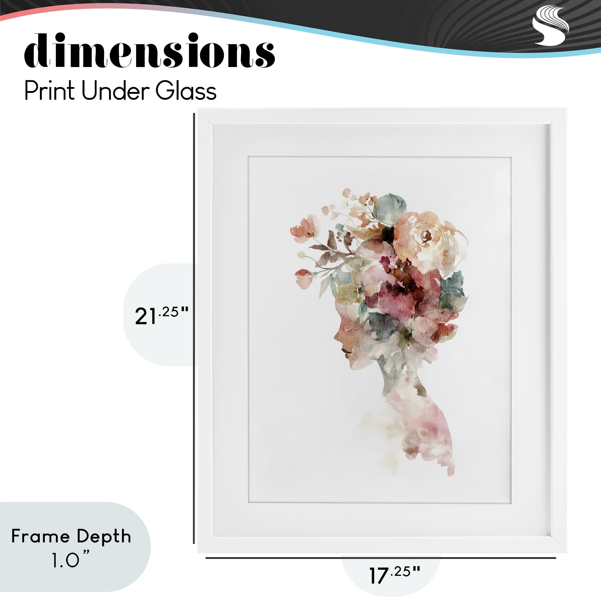Stupell Industries Crowned in Nature Silhouette White Framed Print Under Glass, design by Svetlana Aleynikova