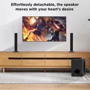 Cowin Sound Bar for Smart TV, 120W Sound Bar with Subwoofer, 2 in 1 Separable Bluetooth 5.0 Soundbar and Deep Bass