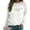 White, variant on WENWU Women Sweatshirt Womens Long Sleeve Sweatshirt Women Pullover White Sweat Shirt Winter Womens Clothes Cute Sweatshirt