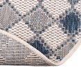 thumbnail image 6 of Unique Loom Outdoor Trellis Collection Area Rug - Traliccio (4' 1" Round Ivory/Navy Blue), 6 of 6