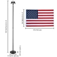 thumbnail image 6 of 6 Ft Sectional Indoor Flag Pole Kit Eagle Topper Aluminum 3x5 Ft US Flag & Base, 6 of 9