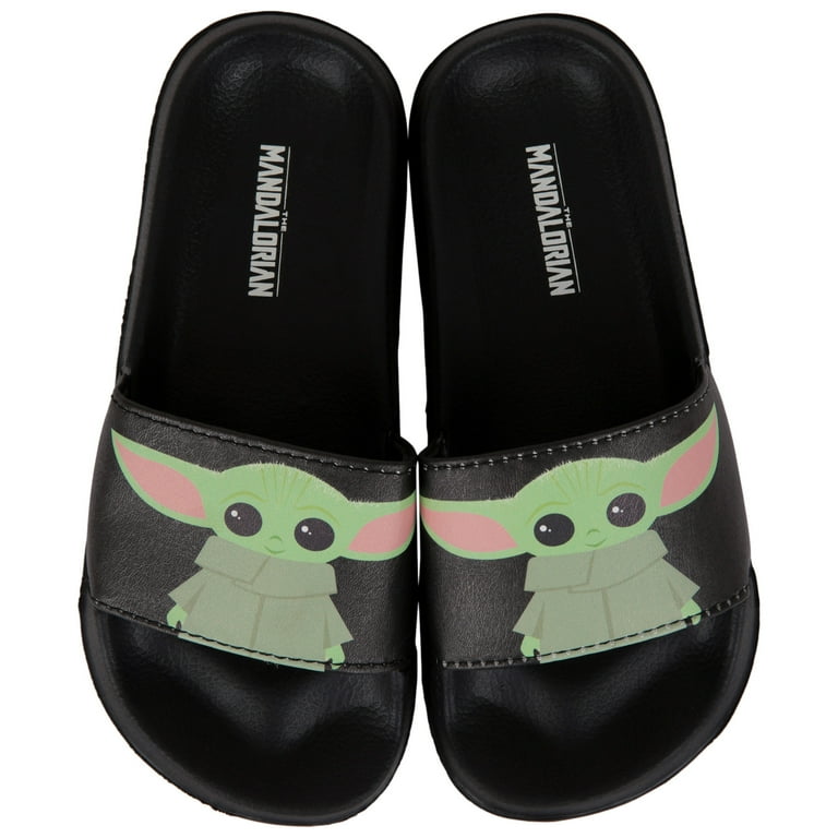 Star Wars The Mandalorian Grogu Kids Slide Sandals, Black  display picture 3