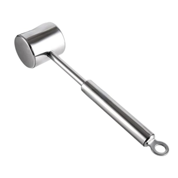 Martillo de carne de acero inoxidable, mazo de carne, , herramienta de cocina, martillo de pollo de doble cara para triturar nueces