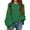 Dark Green, variant on Girl's Oversized Crewneck  Long Sleeve Fall Sweaters Kids BatwingSlouchy Chunky Pullover Jumper  5-14 Years