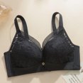 thumbnail image 4 of SMihono Bras for Women Floral Lace Adjustable Straps Bra Full Coverage Push Up Lift Comfort Breathe Stretch Everyday Bralettes Black 38, 4 of 7