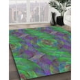 thumbnail image 2 of Ahgly Company Indoor Rectangle Patterned Kelly Green Abstract Area Rugs, 6' x 9', 2 of 6
