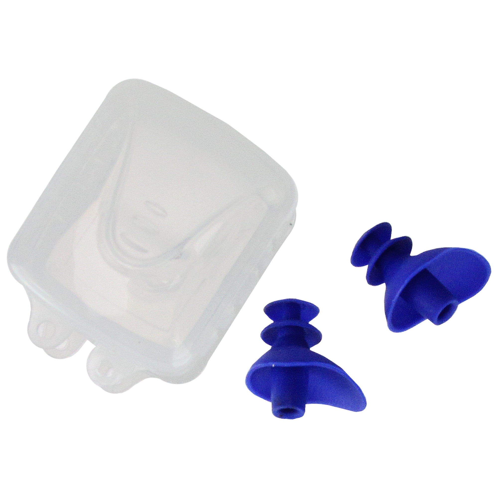 Blue Molded Silicon Ear Plugs Swimming Pool Accessories with Case