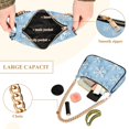thumbnail image 2 of FORMRS Womens Shoulder Bag with Chain Strap Clutch Purse Cute Tote Handbag, Blue Snowflake, 2 of 7
